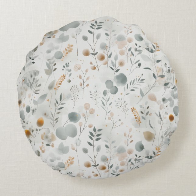 Pastel Soft Sanctuary Round Kissen (Rückseite)