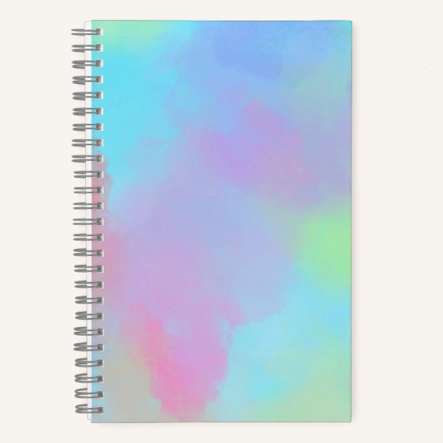 Pastel Splatter Pattern Notebook Notizbuch (Vorderseite)