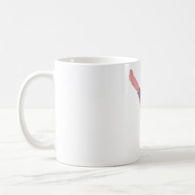 Pastel spring bird with flower kaffeetasse (Links)