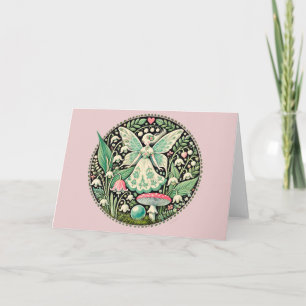 Pastel Spring Fairy Fungi und Lily of the Valley Karte