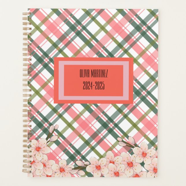 Pastel Spring Floral Daily Weekly Planner Planer (Vorderseite)