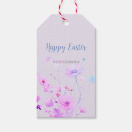 Pastel Spring Flowers Happy Oaster Geschenkanhänger