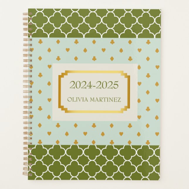 Pastel Spring Geometric Personalisiert Planner Planer (Vorderseite)