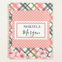 Pastel Spring Karierter Personalisierter Planer