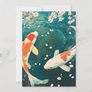 Pastel Spring Koi Blossom Ankündigung