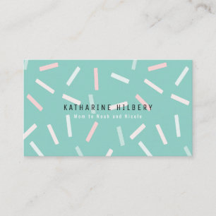 Pastel Sprinkles Mint Green Mommy Business Card Visitenkarte