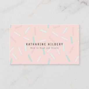 Pastel Sprinkles Pink Mommy Business Card Visitenkarte