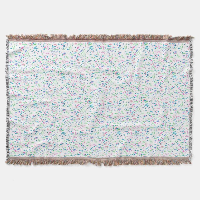 Pastel Spritzer Confetti Print Decke (Vorderseite)