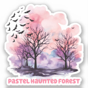 Pastel Spuk Forest Aufkleber