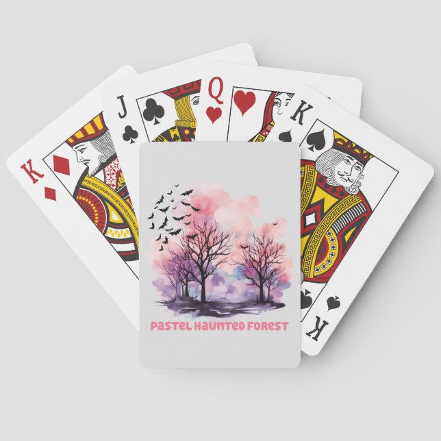 Pastel Spuk Forest Spielkarten (Rückseite)