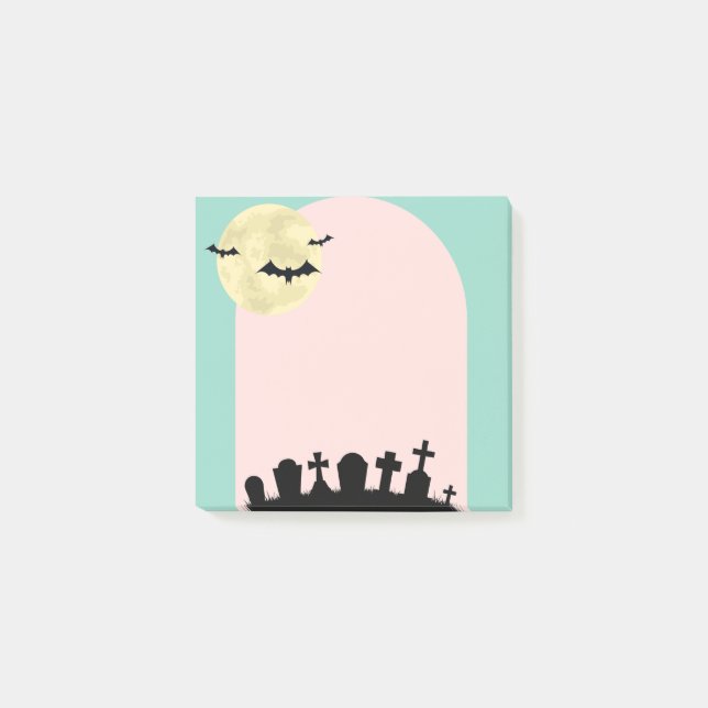 Pastel Spuk Graveyard Post-it Klebezettel (Vorderseite)