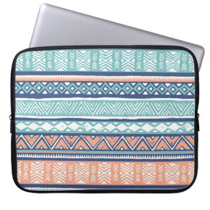 Pastel Stamm Navajo: nahtloses Muster. Laptopschutzhülle