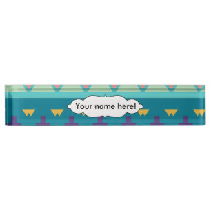 Pastel-Stammesdesign Namensplakette