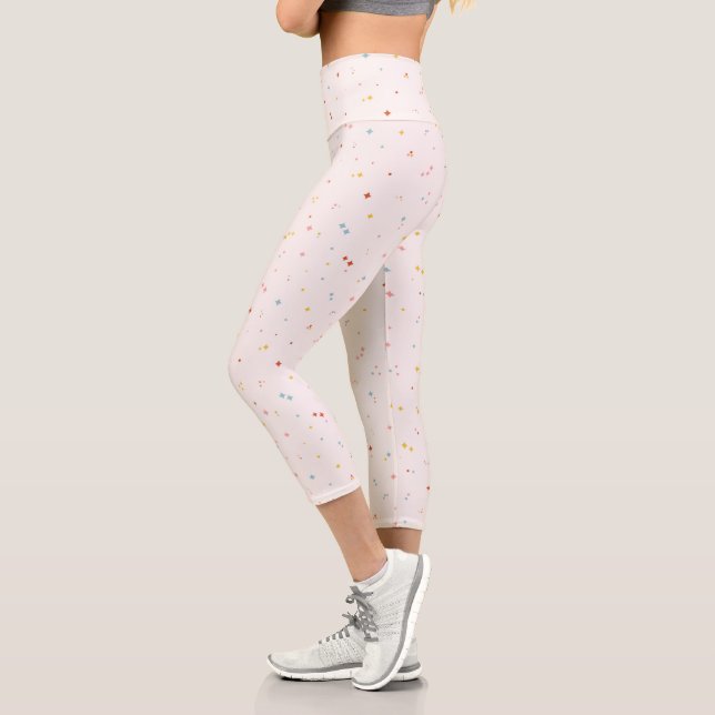 Pastel Star Pattern Capri Leggings (Links)