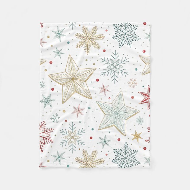 "Pastel Star Pattern Fleece Blanket (Vorderseite)
