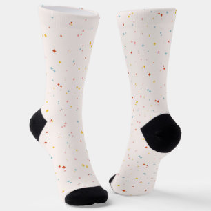 Pastel Star Pattern Socken