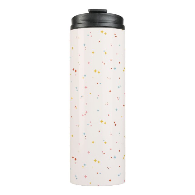 Pastel Star Pattern Thermosbecher (Vorderseite)