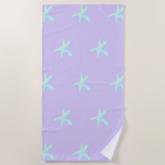 Pastel Starfish Strandtuch (Vorderseite)