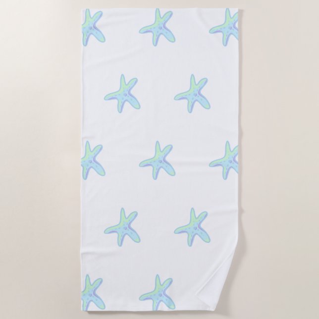Pastel Starfish Strandtuch (Vorderseite)