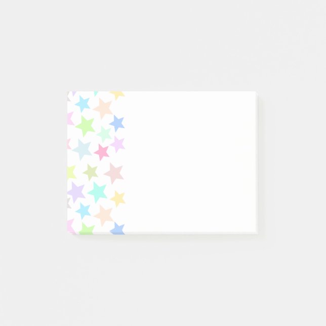 Pastel Stars Post-it Klebezettel (Vorderseite)