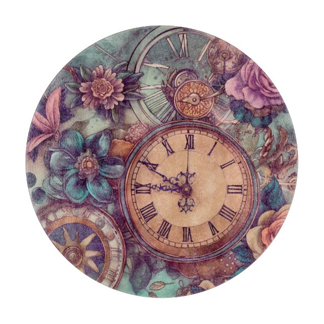 Pastel Steampunk Cutting Board Schneidebrett (Vorderseite)