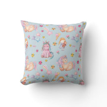 Pastel Storybook Unicorn & Floral Watercolor