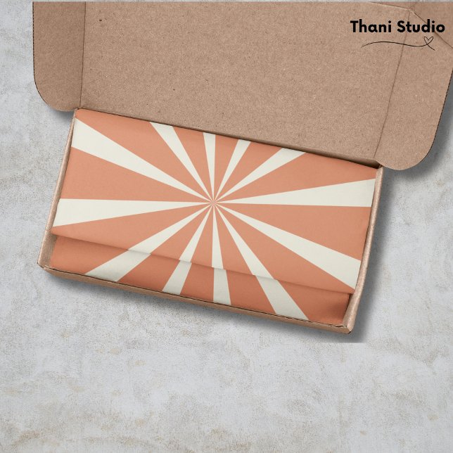 Pastel Streifen Vintag Retro 90er Spaß Geburtstag Seidenpapier (Von Creator hochgeladen)