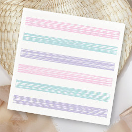 Pastel Stripe Babydusche Serviette