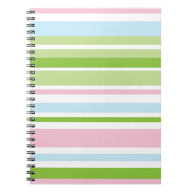 Pastel Stripe Spiral Notebook Notizblock (Vorderseite)