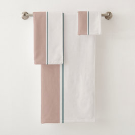 Pastel Stripes-2 – Minimal Spa Towel Style Badhandtuch Set