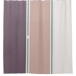 Pastel Stripes-2 – Modern Neutral Bathroom Look Duschvorhang