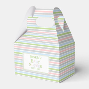 Pastel Stripes Babydusche Geschenkschachtel
