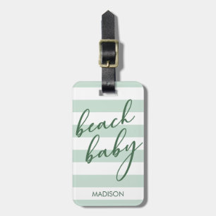 Pastel Stripes Beach Baby Gepäckanhänger
