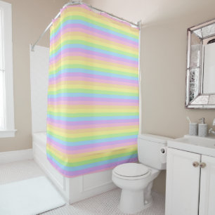 Pastel Stripes Duschvorhang