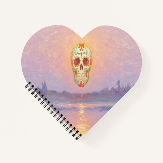 Pastel Sugar Skull-Notebook Notizbuch (Vorderseite)