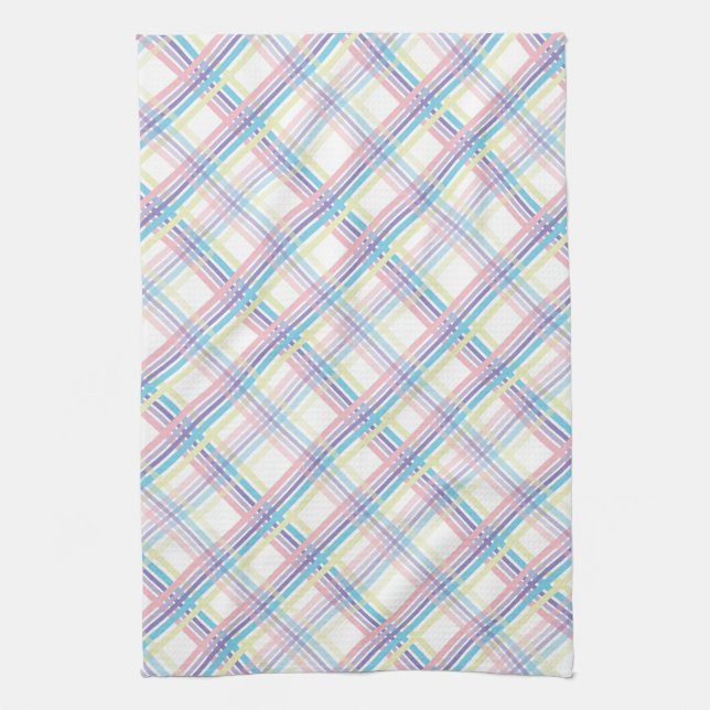 Pastel Summer Kariert Handtuch (Vertikal)
