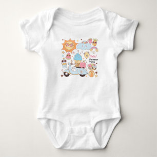 Pastel Summer Vibes Baby Strampler