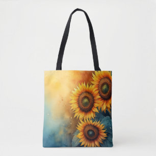 Pastel Sunflower Tote Bag Tasche