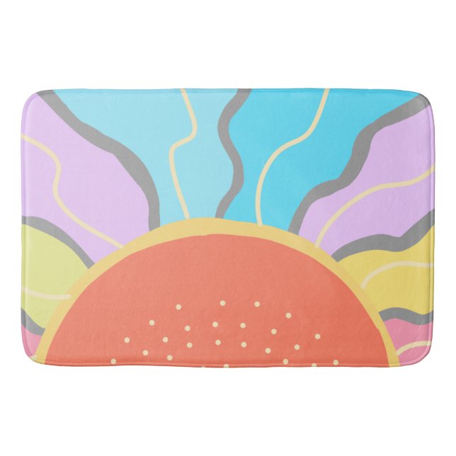 Pastel Sunrise Badematte (Vorderseite)