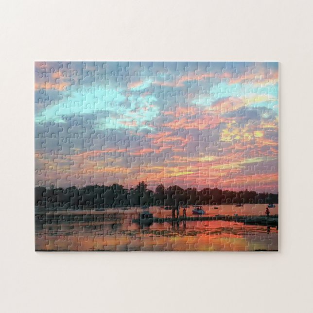 Pastel Sunset auf dem Wasser (Horizontal)