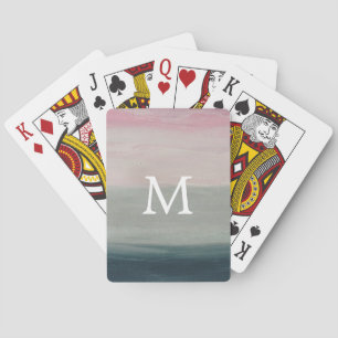 Pastel Sunset   Cartes de Jeu Classiques Monogramm
