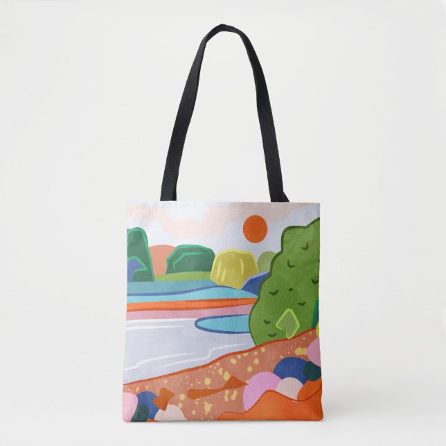 Pastel Sunset über dem Tal Tasche (Vorderseite)