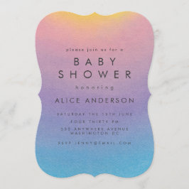 Pastel Sunset Watercolor Ombre Babydusche Einladung