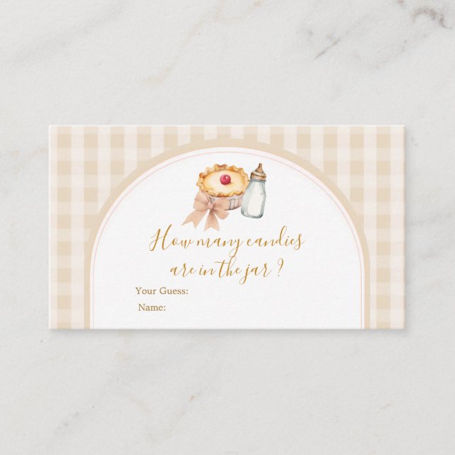 Pastel Süsse Pie Gingham Fall Wie viele Kanadier Begleitkarte (Vorderseite)