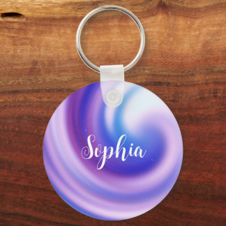 Pastel Swirl Personalisiert Schlüsselanhänger