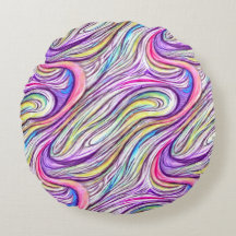 Pastel Swirlscape Rundkissen