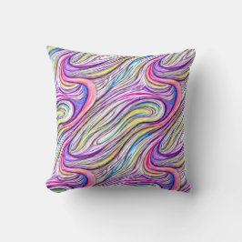 Pastel Swirlscape Throw Kissen