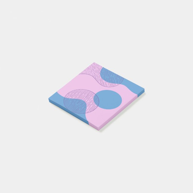 Pastel-Synthwave-Vaporwave-Retro-Post notiert Post-it Klebezettel (angewinkelt)