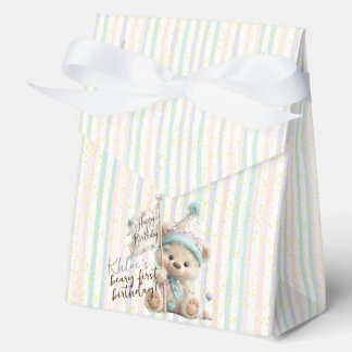 Pastel Teddy Bear Birthday Geschenkschachtel