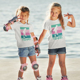 Pastel Tennis mit Namen T-Shirt